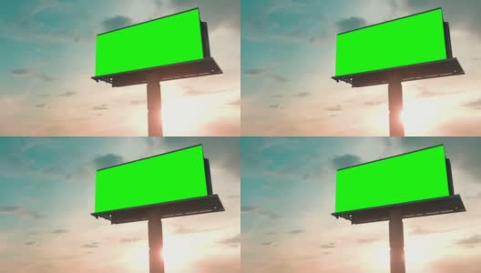 广告牌绿屏色度键高清在线视频素材下载