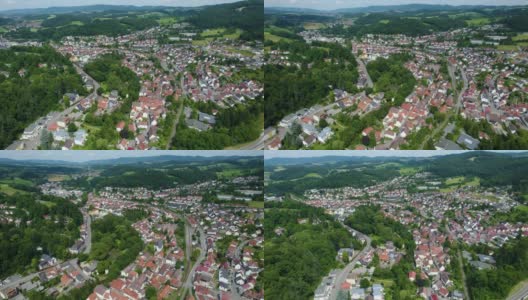 德国比克瑙市鸟瞰图高清在线视频素材下载