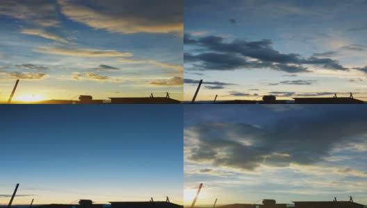 蓝蓝的天空和云朵时间流逝的视频高清在线视频素材下载