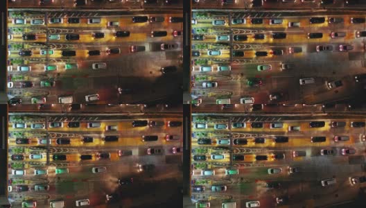 俯视图的交通收费公路网关高清在线视频素材下载