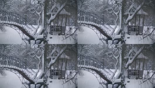 中式冬景高清在线视频素材下载