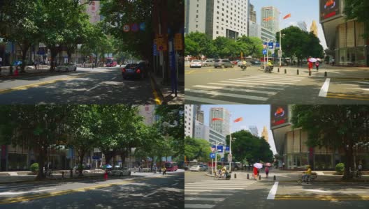 晴天深圳城市交通街道全景4k中国高清在线视频素材下载