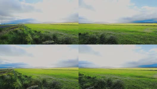 冰岛的农牧用地，慢镜头高清在线视频素材下载