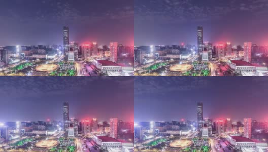 中国武汉夜景的一段时间高清在线视频素材下载