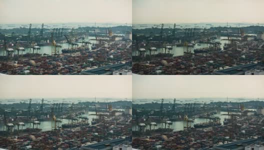 新加坡的工业港。高清在线视频素材下载