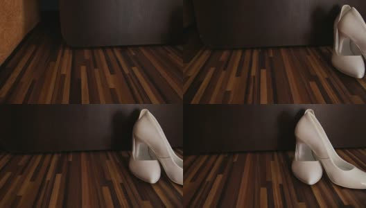 美丽的白色鞋子高清在线视频素材下载
