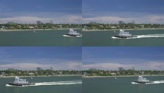 迈阿密拖船的拍摄日高清在线视频素材下载