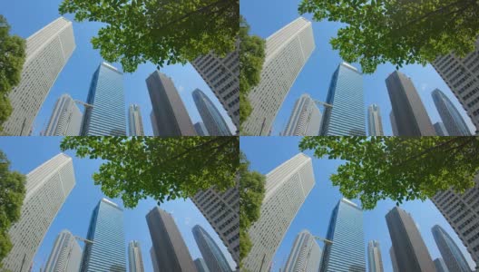 新宿商业区摩天大楼高清在线视频素材下载
