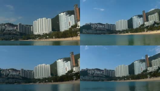 浅水湾泳滩是香港的旅游胜地高清在线视频素材下载