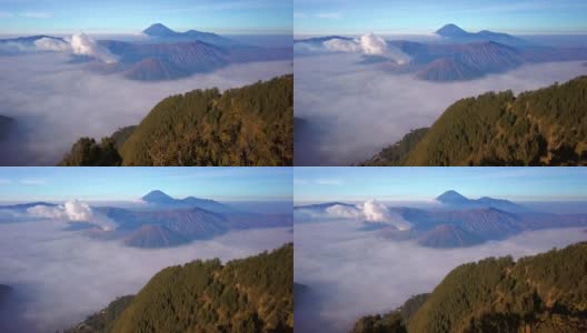 富士山与草地前景，川口湖，日本高清在线视频素材下载