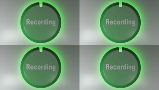 记录绿色圆圈标志与旋转光标- 3D渲染视频剪辑高清在线视频素材下载