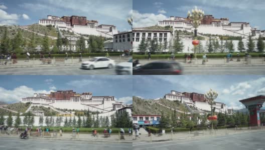布达拉宫，拉萨，西藏，中国高清在线视频素材下载