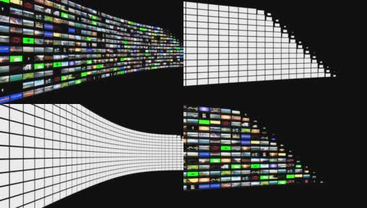 多媒体电视墙壁动画，哑光照明高清在线视频素材下载
