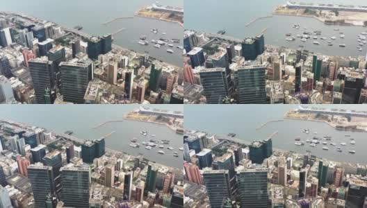 鸟瞰图香港工业区高清在线视频素材下载