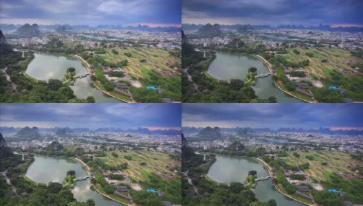 桂林川山公园，中国高清在线视频素材下载