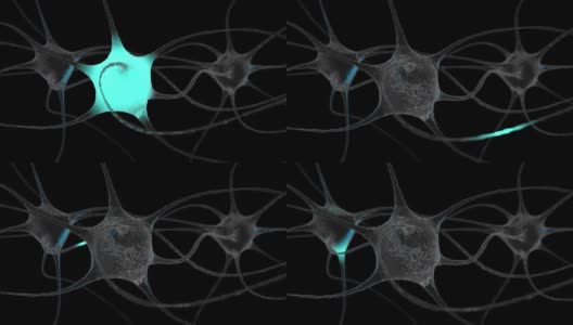 神经元簇信号传递高清在线视频素材下载