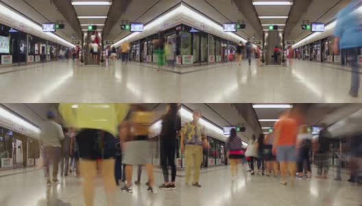 香港地铁人群。快动作高清在线视频素材下载