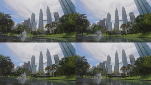 马来西亚吉隆坡的双子塔高清在线视频素材下载