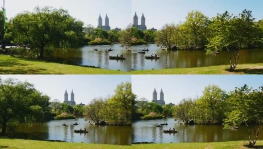 夏天在纽约的中央公园高清在线视频素材下载