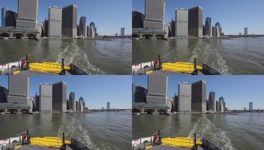 纽约曼哈顿东河渡轮高清在线视频素材下载