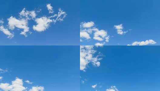 云在蓝天中移动。间隔拍摄高清在线视频素材下载