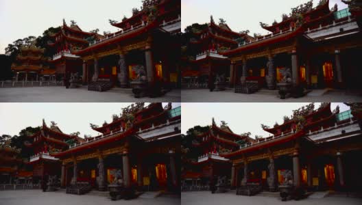 山上的中国传统寺庙高清在线视频素材下载