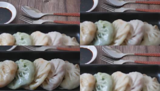 蒸饺是用大蒜韭菜做的高清在线视频素材下载