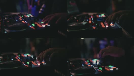 在俱乐部里做音乐的DJ高清在线视频素材下载