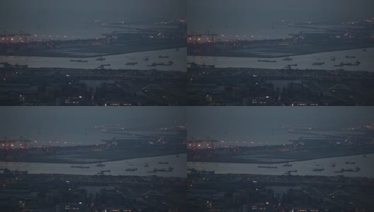 港深澳大桥;傍晚深圳赤湾港高清在线视频素材下载