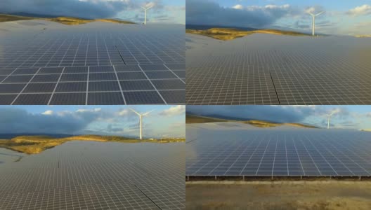 太阳能农场生产可再生能源高清在线视频素材下载