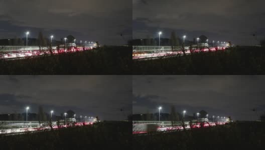 晚上交通间隔拍摄高清在线视频素材下载