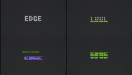 复古电子游戏风格文本:EDGE高清在线视频素材下载
