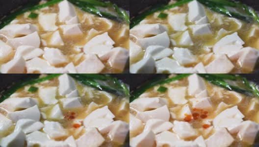 烹饪麻婆豆腐高清在线视频素材下载