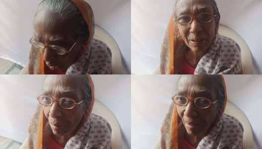 老妇人不同的表达方式，高清在线视频素材下载