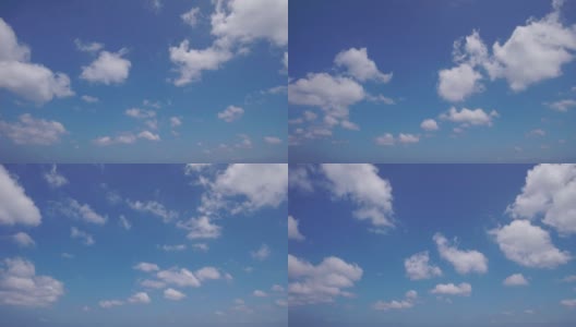 蓝天与云时光流逝视频。全帧视频背景高清在线视频素材下载