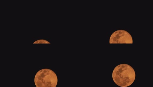 超级满月时间:2020年4月8日月球接近地球的那一天。高清在线视频素材下载