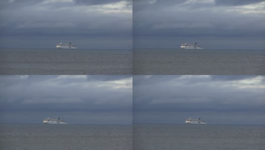 渡船穿过爱尔兰海高清在线视频素材下载