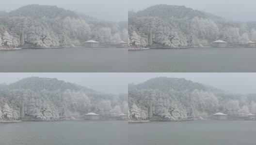 中国著名景点，庐山雪景高清在线视频素材下载