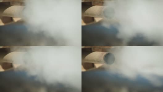 排气管吸烟高清在线视频素材下载