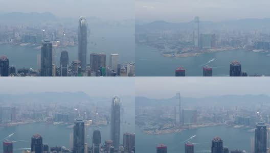 中国天光香港城景著名的观景台湾全景4k高清在线视频素材下载
