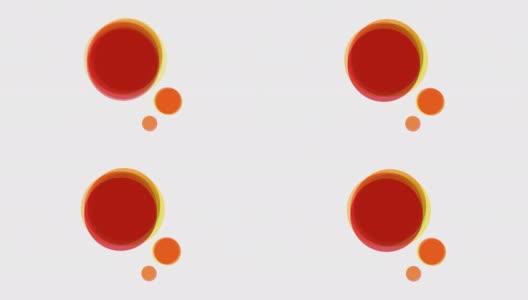 红色动画文本气泡孤立在白色高清在线视频素材下载