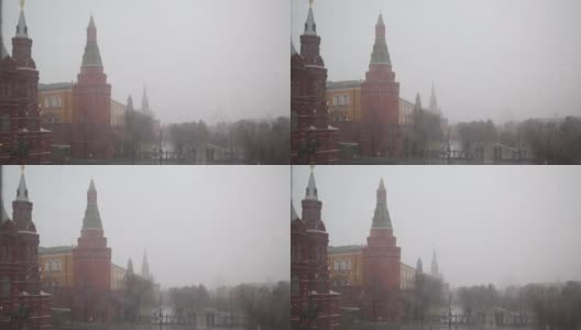 冬天的莫斯科,俄罗斯高清在线视频素材下载