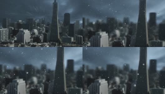 一个大城市的暴雨高清在线视频素材下载