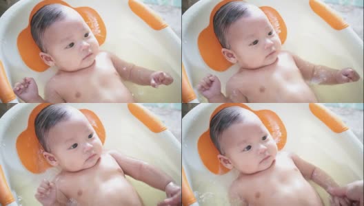 洗澡吧，亚洲宝宝高清在线视频素材下载