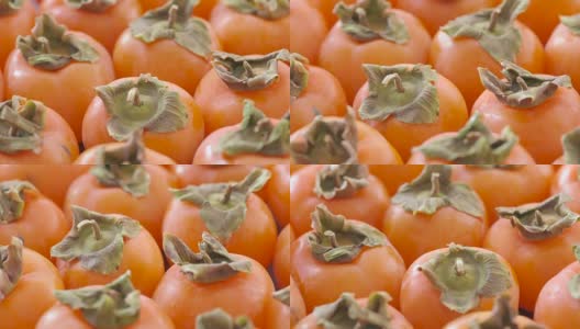 很多成熟美味的柿子高清在线视频素材下载