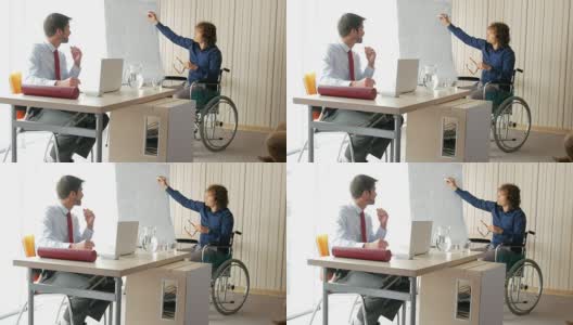 残疾人研讨会4K视频高清在线视频素材下载