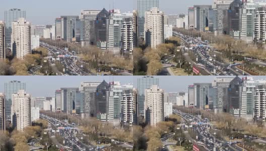 T/L MS HA PAN City Traffic of Beijing高清在线视频素材下载