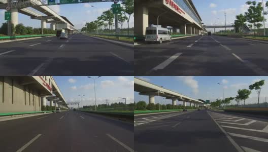 实时汽车在高速公路上行驶，上海，中国高清在线视频素材下载