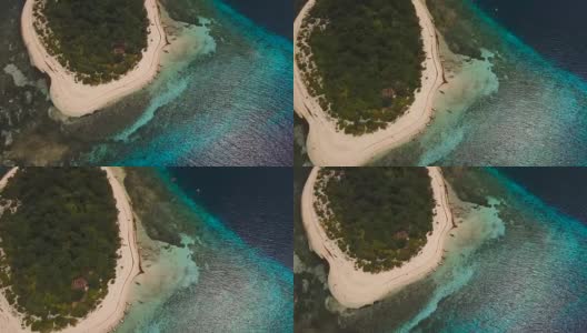 鸟瞰图美丽的海滩热带岛屿。Mantigue岛菲律宾高清在线视频素材下载