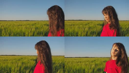 头发飘逸的女孩高清在线视频素材下载